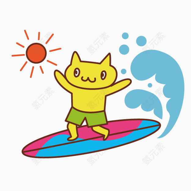 冲浪小猫