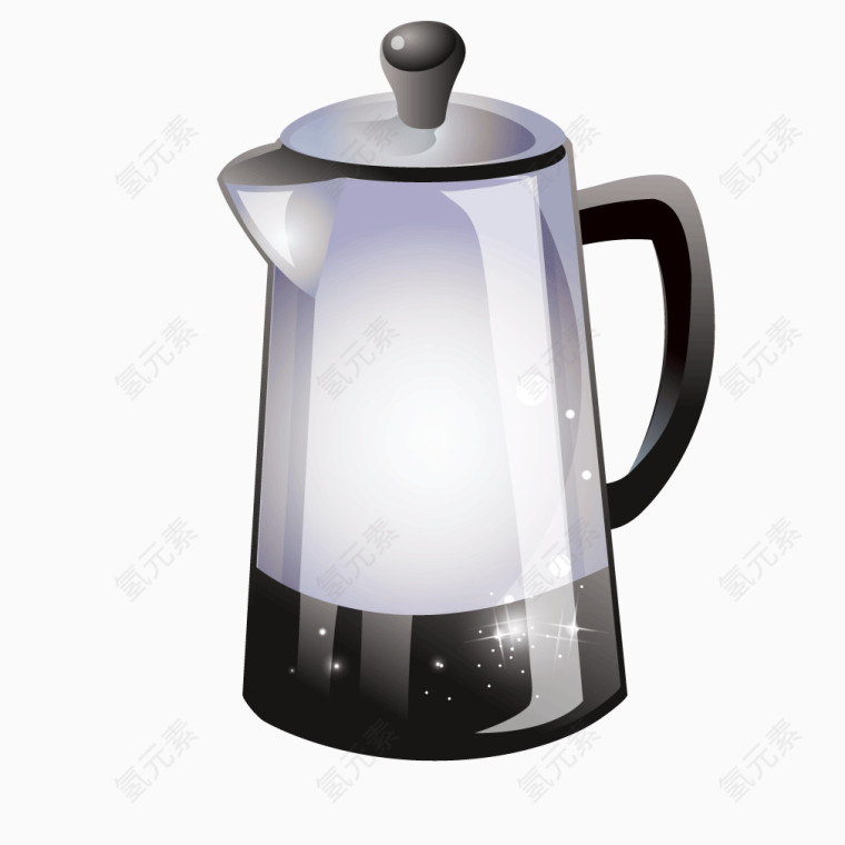 玻璃黑色茶水茶壶