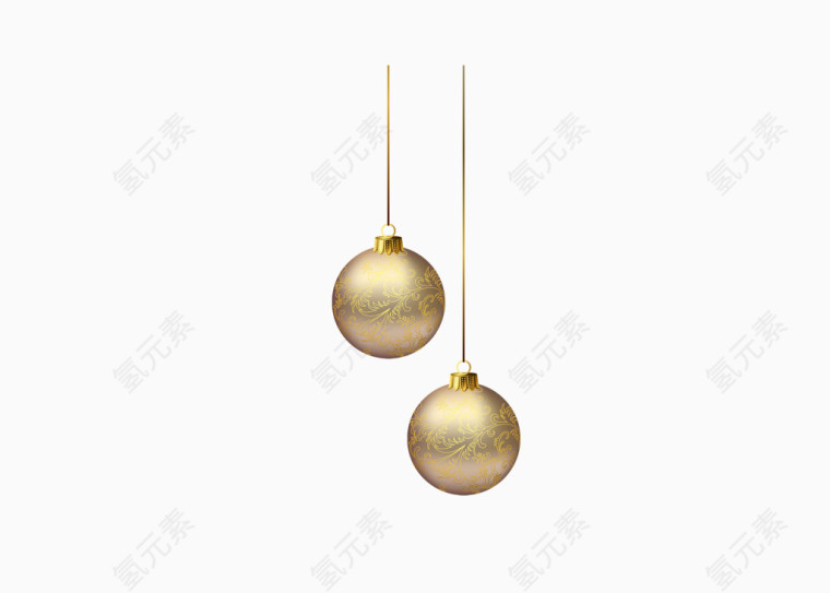 金色圣诞节装饰悬挂球