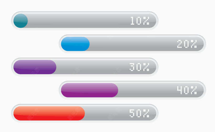 创意进度条矢量元素下载