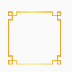 矢量金色中国风装饰边框素材
