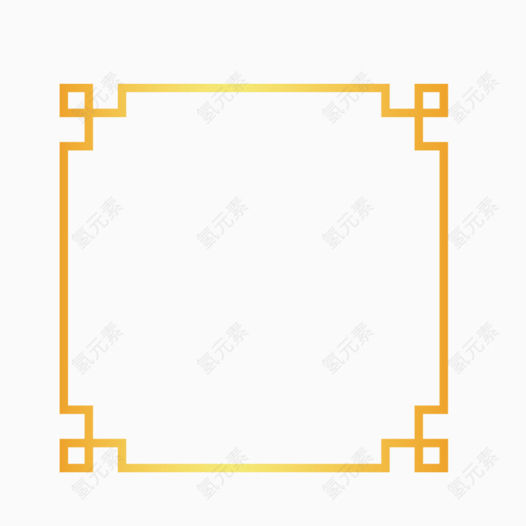 矢量金色中国风装饰边框素材