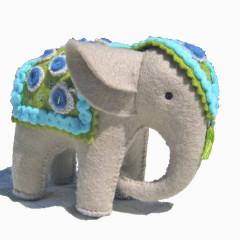 大象毛织装饰物
