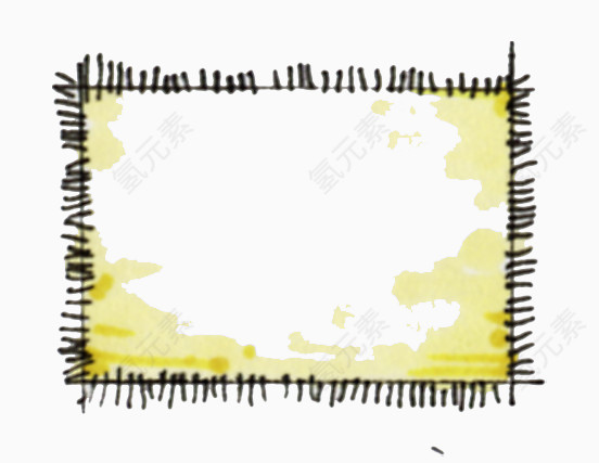 户型图彩平图手绘黄色地毯