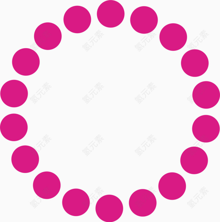 粉色圆点圆形