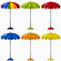 矢量彩色的遮阳伞