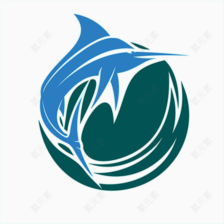 海豚 和谐  双色 web图标