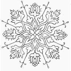 对称花朵花纹简笔画