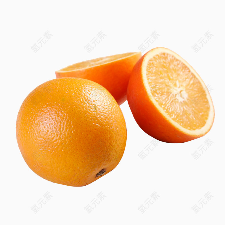 新鲜切开的美国橙