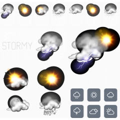 天气图标插件矢量