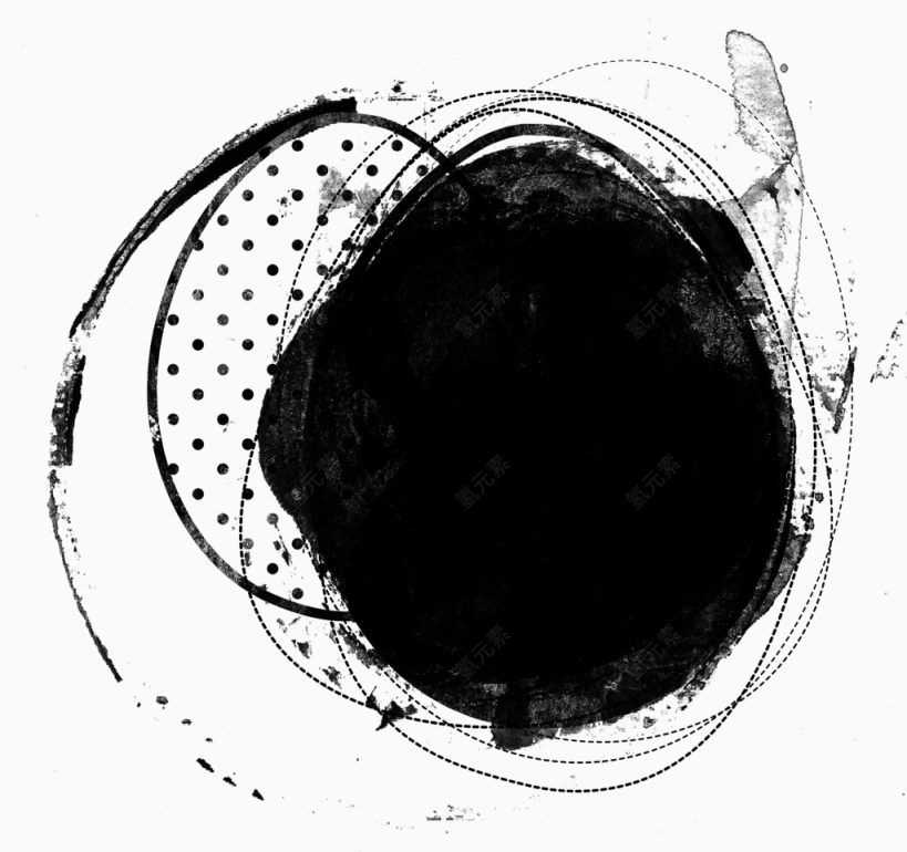 黑色漂亮墨迹蒙版下载