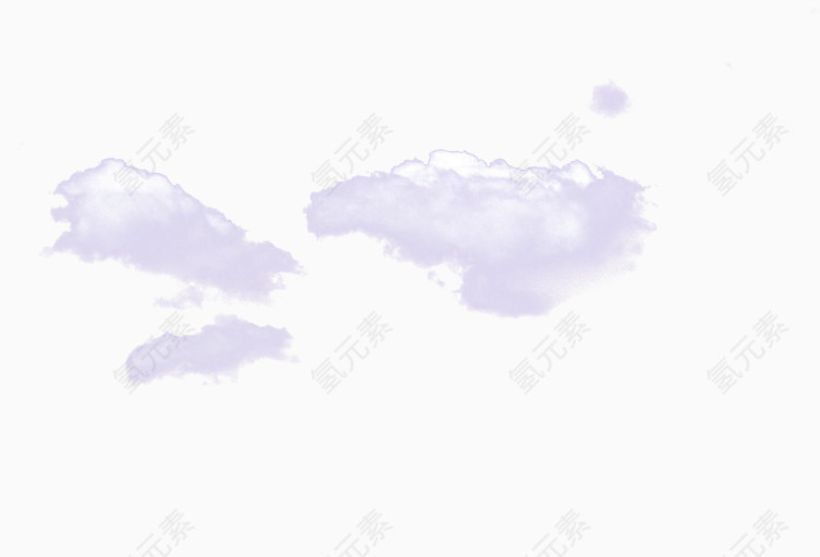 紫色清新云朵漂浮素材
