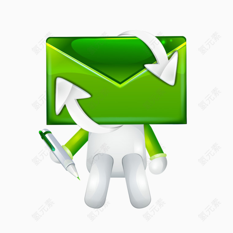 绿色信封模拟人物