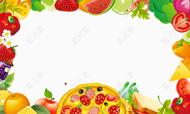 水果披萨边框