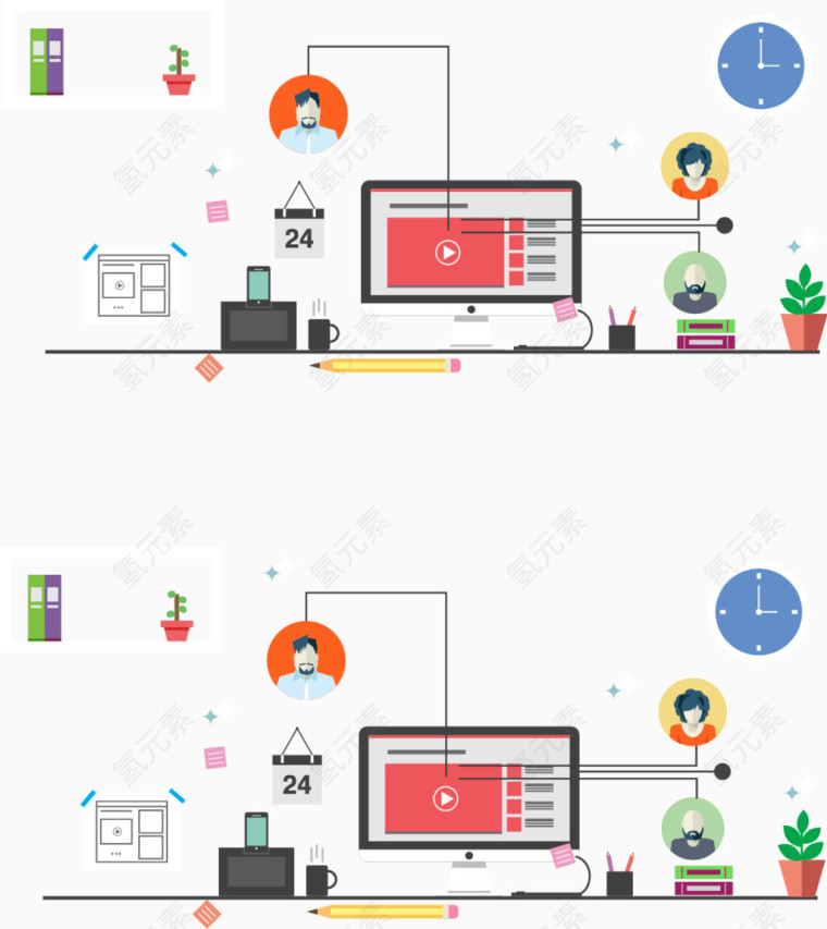 网站设计图标背景矢量图下载