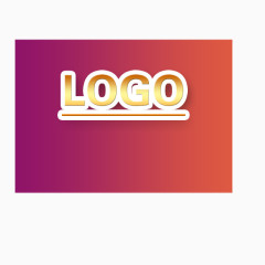 logo字体    logo背景  金色logo