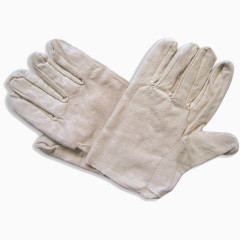 白色布料劳保防护手套