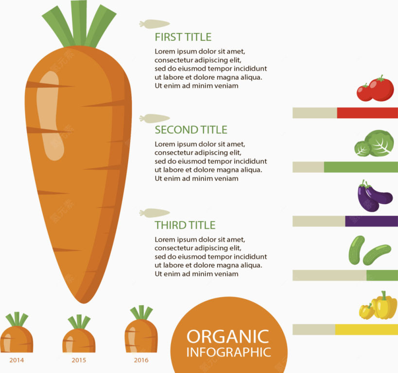 创意胡萝卜数据图表下载
