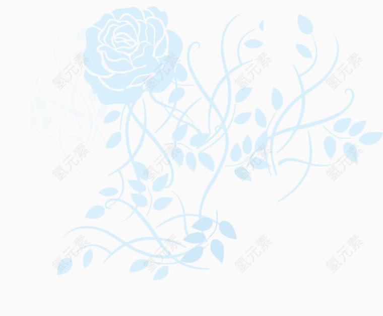 浅蓝色花卉背景