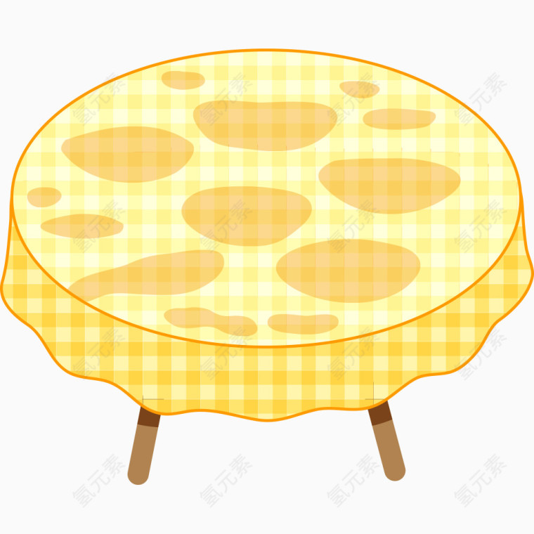 黄色的餐桌