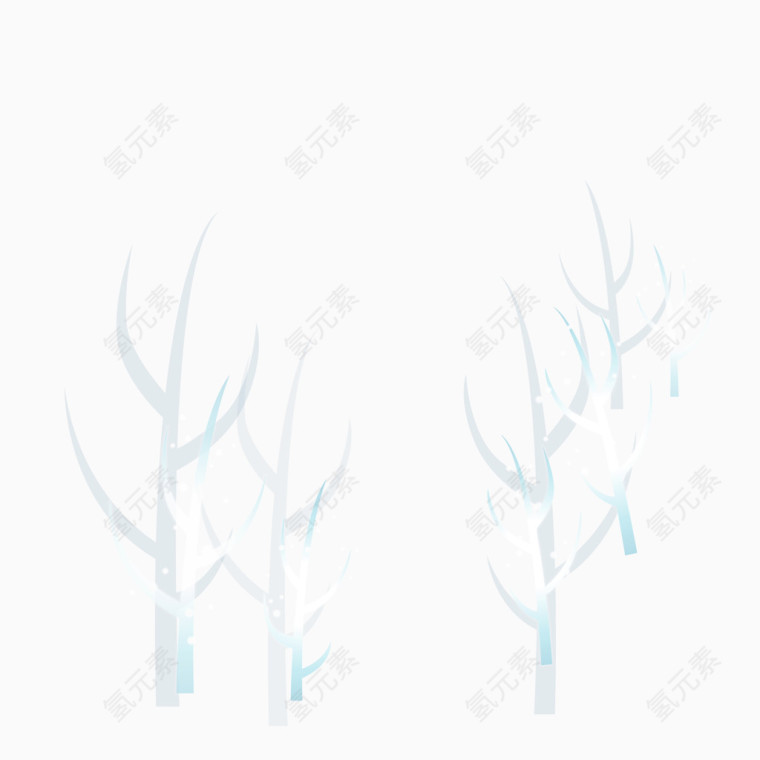 雪树矢量图