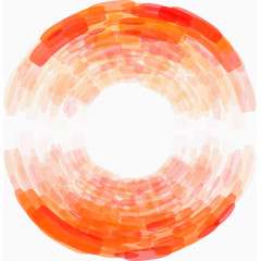 矢量橙色圆形装饰图案素材
