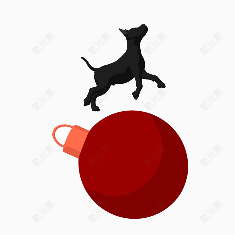 红色内涵炸弹与黑狗