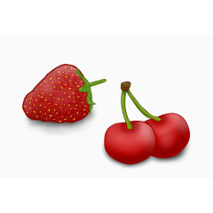 草莓樱桃图标