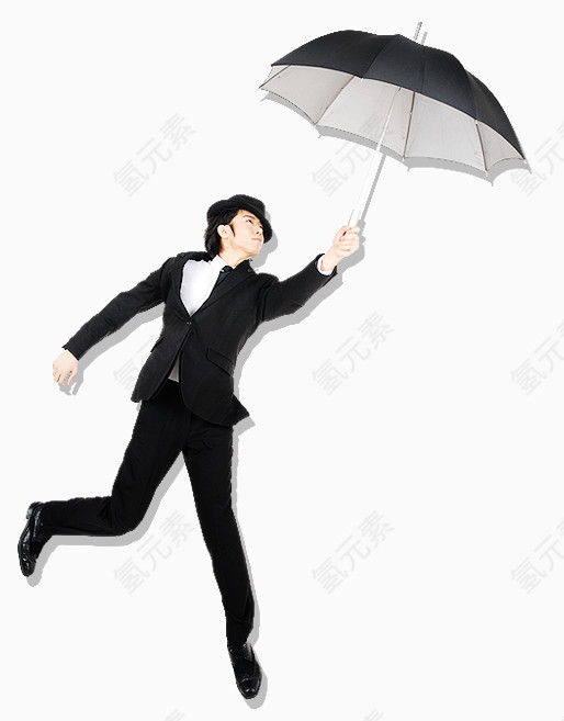 撑伞的男人