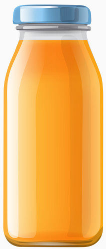 金属盖子的橙汁玻璃瓶