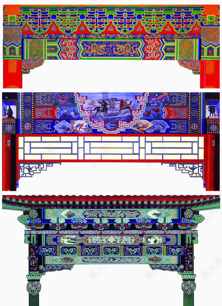 中式屋檐装饰设计素材