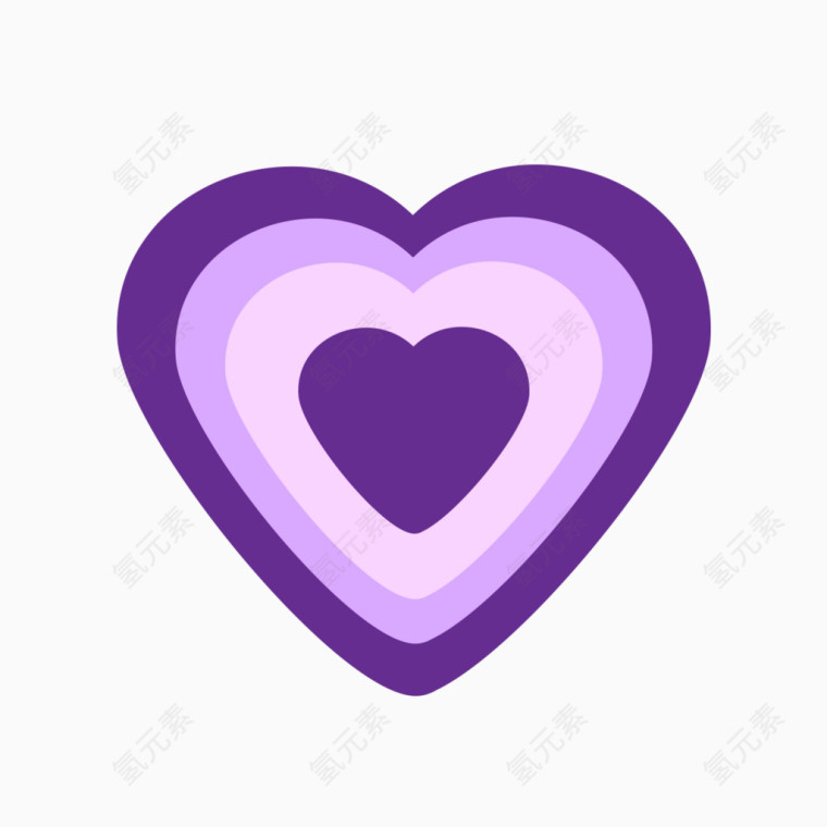紫色系爱心图标