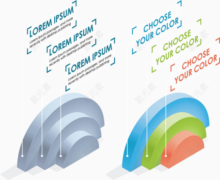 矢量立体图表