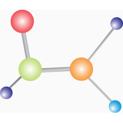 3D分子模型矢量图