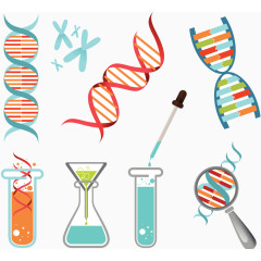 一组生物化学图案