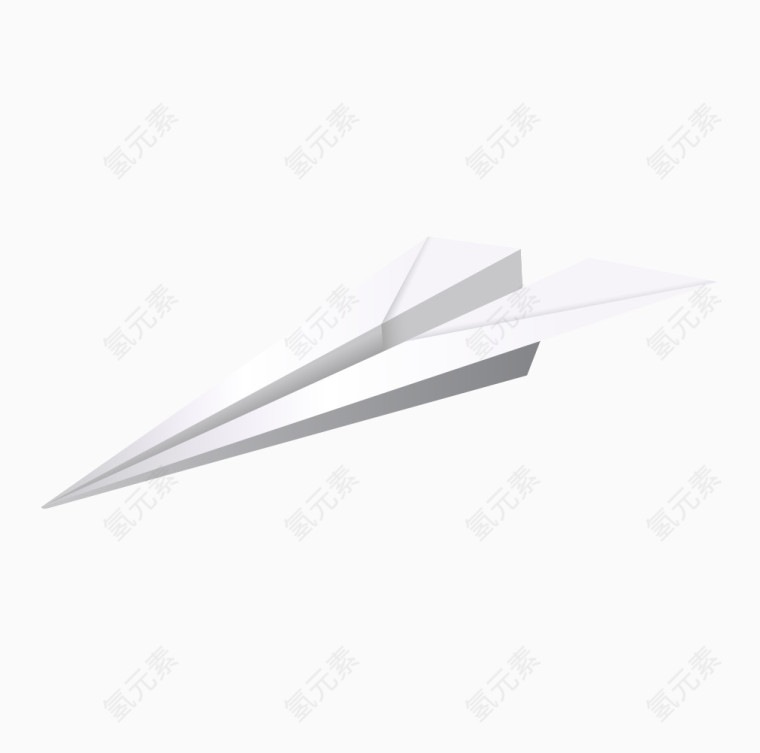 矢量立体拟真纸飞机