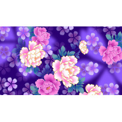 日式紫色花纹