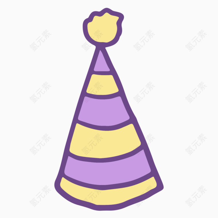 紫色三角形帽子