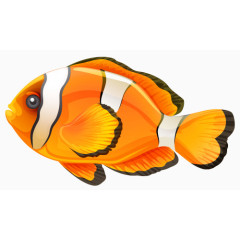 橙色斑纹鱼免抠素材