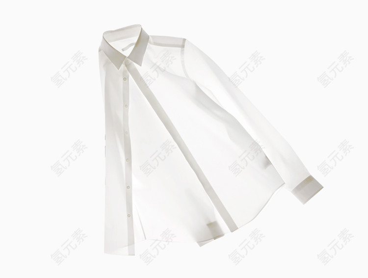 飘起的白色长袖衬衫
