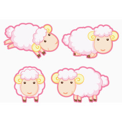 四只可爱的羔羊