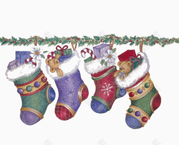 彩绘圣诞礼物袜子