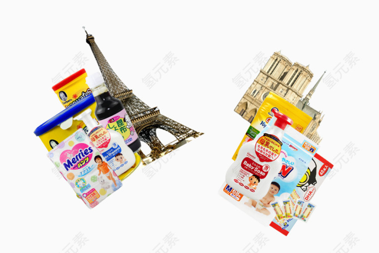 埃菲尔铁塔与国外产品图