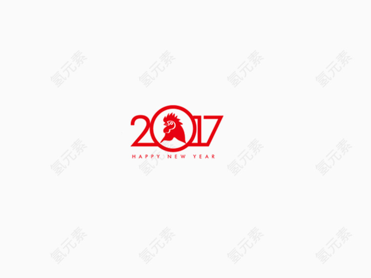 2017年鸡年红色图标