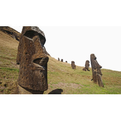 复活节岛石像景区