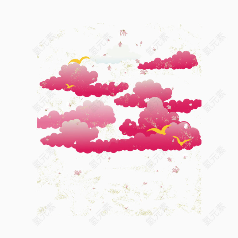 彩色的云矢量图片