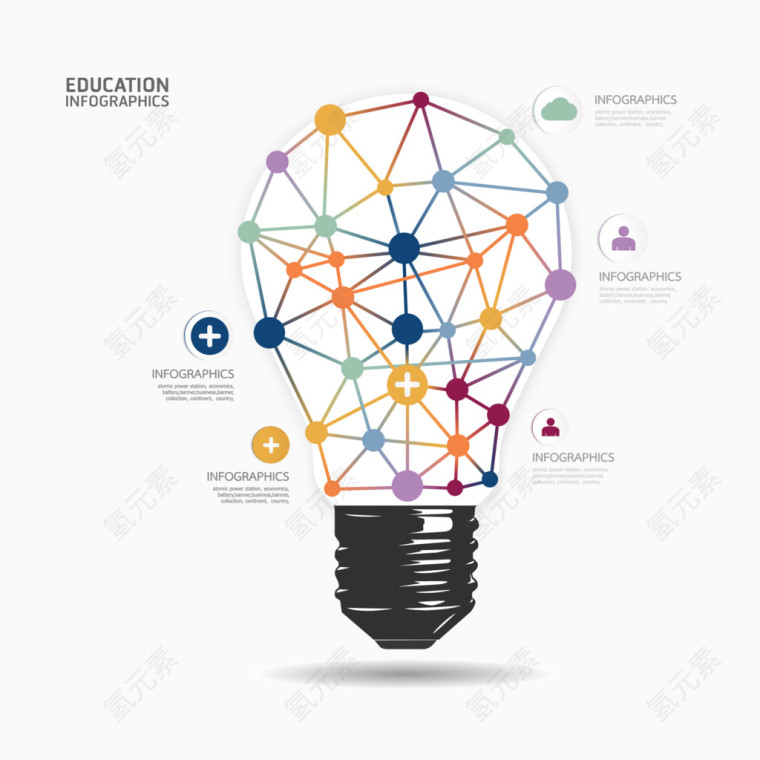 创意灯泡矢量