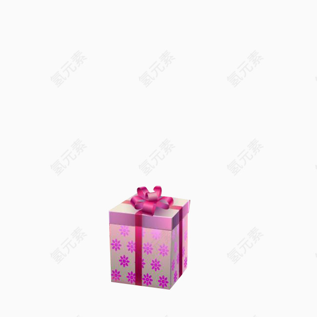 紫色节日礼物包装盒