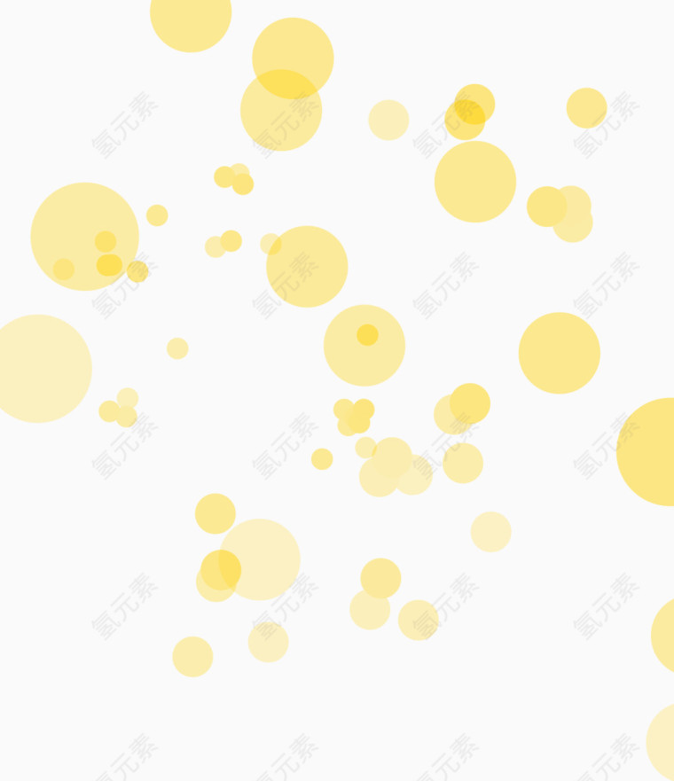黄色悬浮气泡