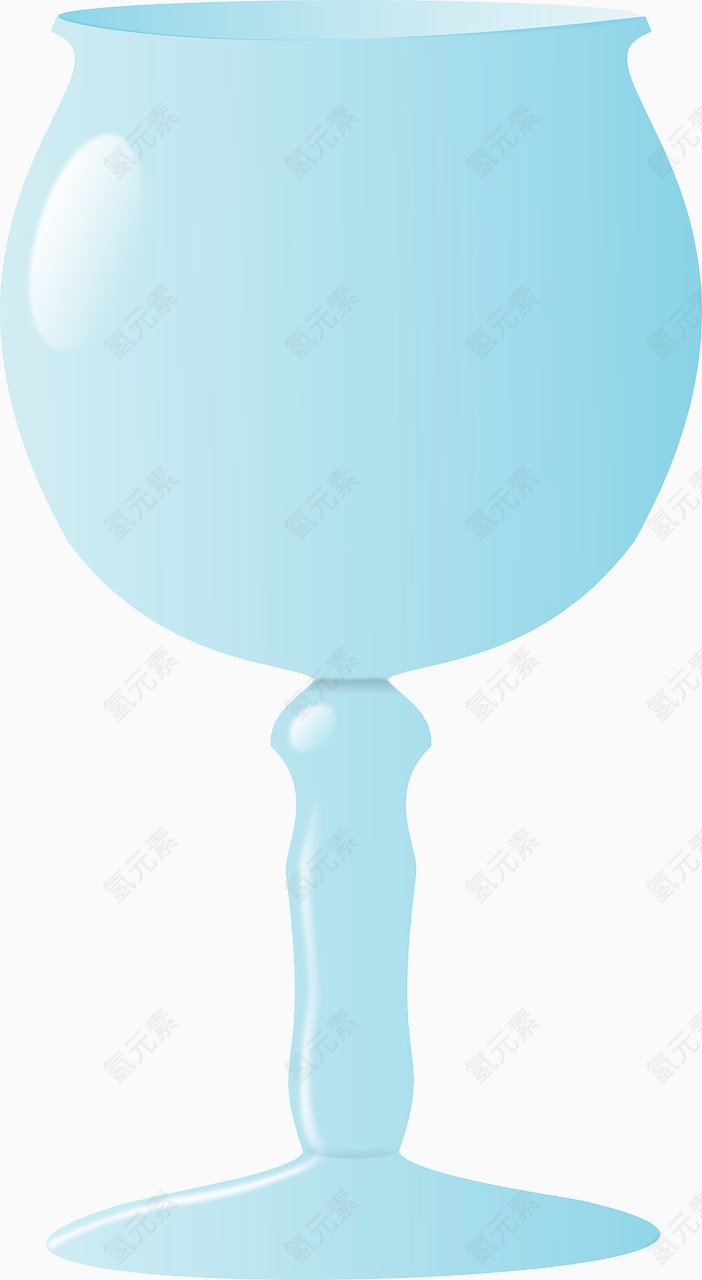蓝色的圆角杯